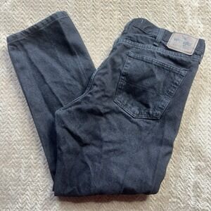 Wrangler Jeans Mens W40 L28 Authentics ZM100BK Straight Regular Fit Black Denim